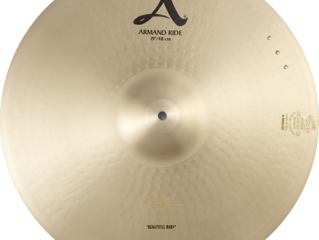 Zildjian 19” A Series Armand Beautiful Baby Ride Cymbal w  Rivets For Discount