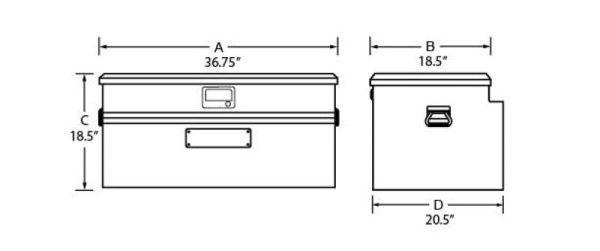 Tradesman Aluminum Flush Mount Truck Tool Box (36in.) - Black For Discount