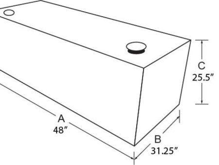 Tradesman Aluminum L-Shape Liquid Storage Tank Combo (48in.   80 Gallon Capacity) - Brite Fashion