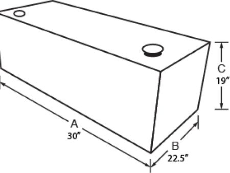 Tradesman Aluminum Rectangular Liquid Storage Tank (55 Gallon Capacity) - Brite Online