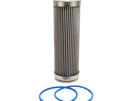 Fuelab 40 Micron Stainless Steel Replacement Element - 6in w 2 O-Rings & Instructions Hot on Sale