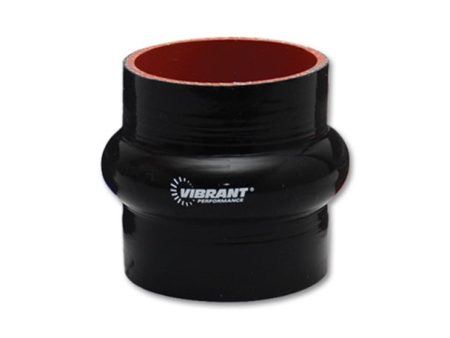 Vibrant 4 Ply Reinforced Silicone Hump Hose Connector - 2in I.D. x 3in long (BLACK) Cheap