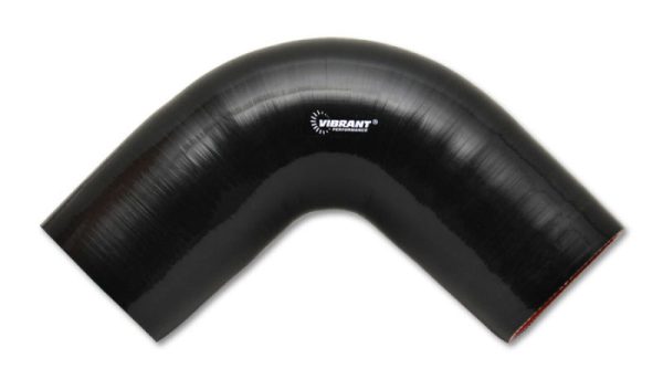 Vibrant 4 Ply Reinforced Silicone Elbow Connector - 2in I.D. - 90 deg. Elbow (BLACK) Hot on Sale